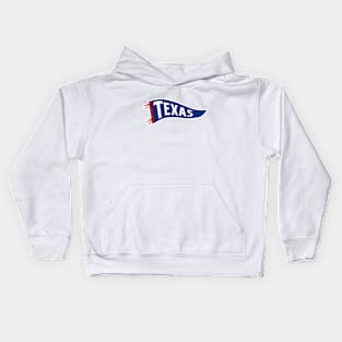 Texas Pennant - White Kids Hoodie